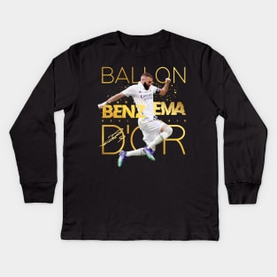 Karim Benzema Ballon d'Or Kids Long Sleeve T-Shirt